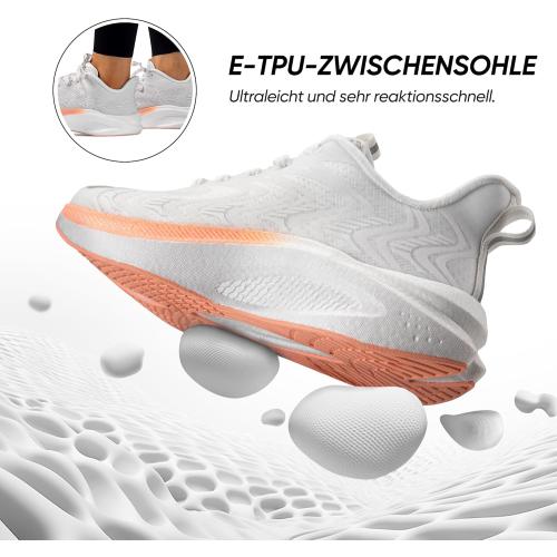 Size 11 Color White Women's Running Walking Tennis Shoes Comfortable Non-Slip FlyLife Breathable Athletic Workout Gym Cross Trainer Sports Sneakers