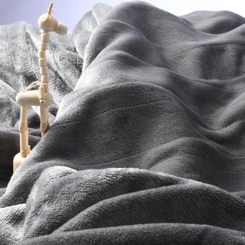 LaffyLo Electric Heated Blanket Full Size 72 x 84, Ultra Soft Flannel Heating Blanket with 4 Heat Settings, 10-Hour Auto Shutoff, ETL Listed Overheat Protection, Machine Washable, Light Grey