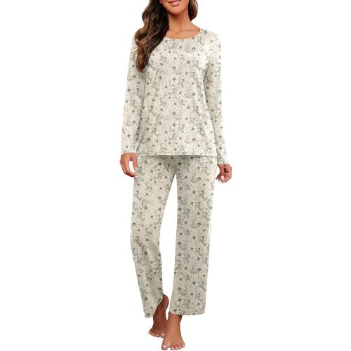 Medium Madwell Women's Pajama Set Long Sleeve Sleepwear Ladies Soft Pjs Lounge Set