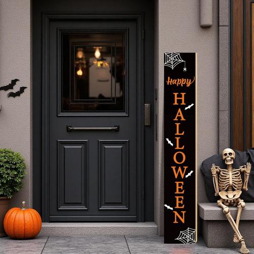 Halloween Porch Decor Outdoor Halloween Decorations Wooden Porch Sign Door Decorations Indoor Outside Welcome Sign for Front Door 46.8 Inch