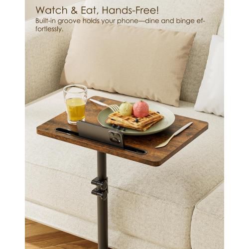 Masupu Sofa Arm Tray Table (Rustic Brown)