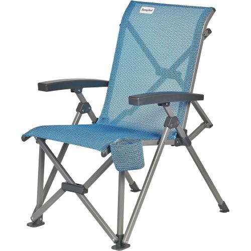 SUNNYFEEL Folding Camping Chair Heavy Duty Ergonomic Chairs Support 500lbs with Adjustable Breathable High Back Support and Cup Holder, Aluminum Frame for Fishing, Camp, Beach, Lawn, RV, Patio