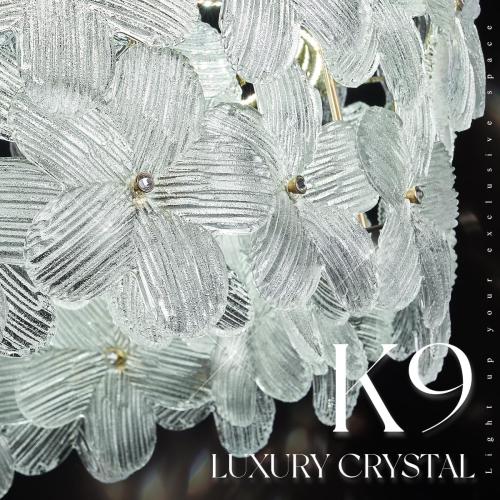 D32’’ Flower Luxury Crystal Modern LED Chandelier Gold Dimmable 3000-6500K Large Contemporary Chandeliers Light with Remote Control for High Ceiling Foyer Living Room Bedroom Entryway