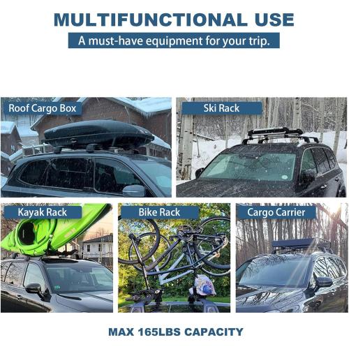 Snailfly Upgraded Roof Rack Cross Bars Fit for 2019-2025 Kia Telluride S SX SX-P EX Lockable Crossbars for Ski Kayak Bike Basket (Except X-Line and X-Pro)