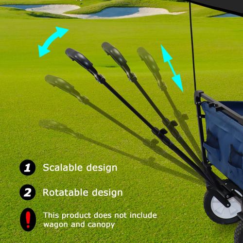 Wagon Replacement Pull Handle Spare,Stroller Wagon Pull Handle，Suitable for Outdoor Camping Trolley Handle Accessories（Not Including Wagon）