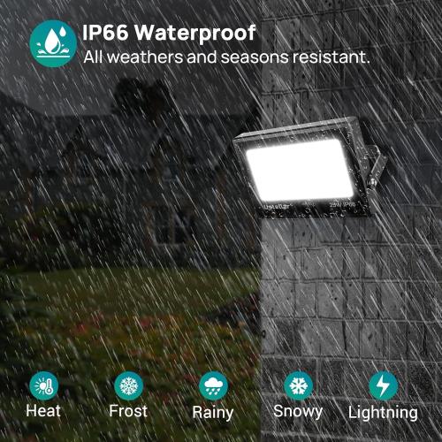 USTELLAR 4 Pack 25W RGB LED Flood Light 250W Equiv. Color Changing Floodlights, Warm White 2700K IP66 Colored Spotlight Stage Party Uplighting Indoor Outdoor Uplights for Event Wedding Halloween Light