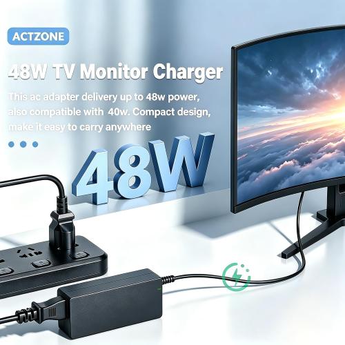 DC 19V Power Cord Compatible with Samsung TV Monitor 32 UN32J4000AF