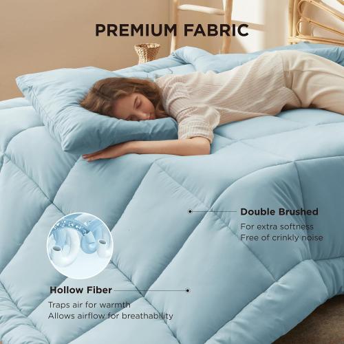 Color blue Sasttie 7piece Comforter Set