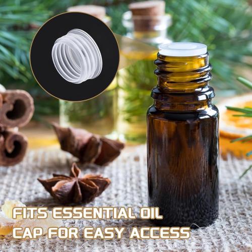 PATIKIL Bottle Adapter 0.79/20mm, 25 Pcs Press in Bottle Adapter Plugs for Oral Dispensers Liquid Oil Plastic Glass Bottles Stopper, Clear