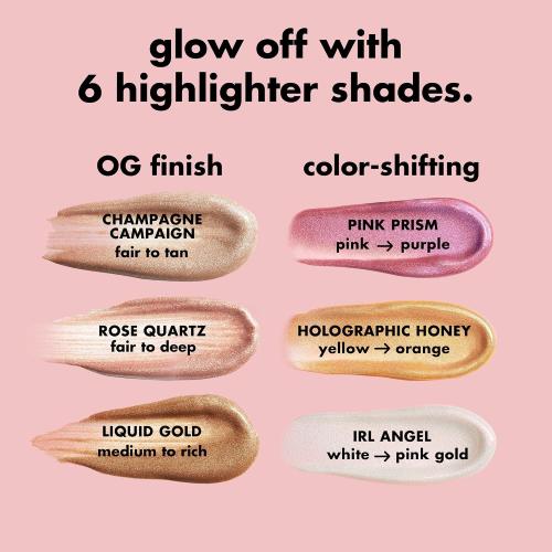 e.l.f. Halo Glow Highlight Beauty Wand, Liquid Highlighter Wand For Luminous, Glowing Skin, Buildable Formula, Vegan & Cruelty-free,Champagne Campaign