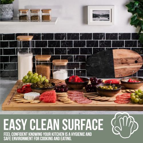 36x24 Massive Extra Large Cutting Board for Kitchen 36 X 24 by Grizzly Living - Heavy Duty Bamboo Chopping Boards for Meat, Veg & Charcuterie - Large Wooden Stove Top & Countertop (36 x 24)