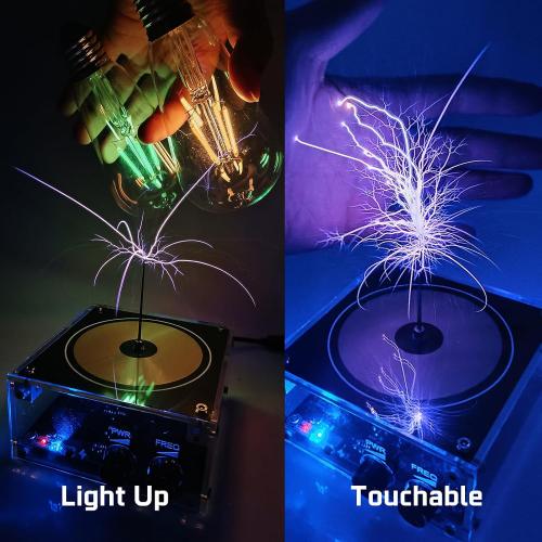 Tesla Coil Musical Speaker Plasma Storm Cool Desktop Gadgets Electric Toys Bobina De Tesla Electrica Artificial Lightning Science Physical Toy Model