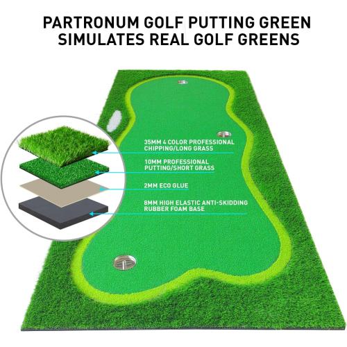 Golf Putting Green 5 x 12ft/5 x 10ft Outdoor Large Practice Putting Green Professional Golf Putting Mat