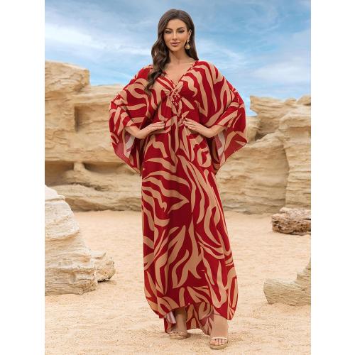 Women’s Kaftan Beach Cover Up Dress Plus Size Summer Swimsuit Loungewear Maxi Dress