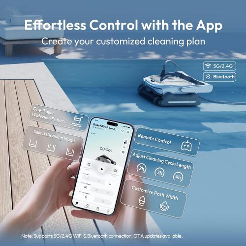 (2026 New) BUBLUE Bubot 800P Gen2 Robotic Pool Cleaner,Pool Vacuum for Inground Pools,with Smart Navigation,App Control& Scheduling,Cleans Floor/Wall/Waterline/Shallow Area,for Pools up to 1,076 Sq.Ft ‼️used‼️