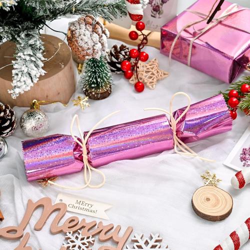 Burymento Pink Wrapping Paper Roll, Metallic Holographic Star Gift Wrap for Birthday, Valentines, Mothers day, Graduation, Wedding, Fathers day, Baby Shower, Christmas (17 IN x 32.8 FT)