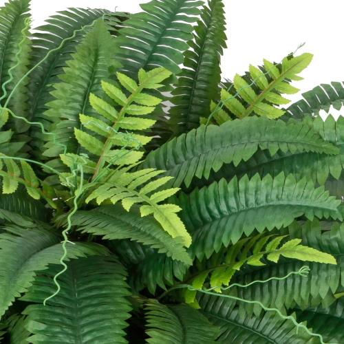2 Pcs 53 Large Artificial Boston Fern For Outdoor,100 Leaves Each Full & Lifelike Fake Fern Plants For Outside,UV Resistant Faux Fern For Hanging Planters, Porch, Patio Poolside Indoor Outdoor Decor