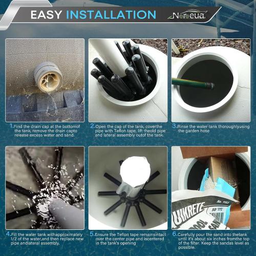 SX244DA Lateral Assembly with Center Pipe Replacement for Hayward Pro Sand Filter S244T Series