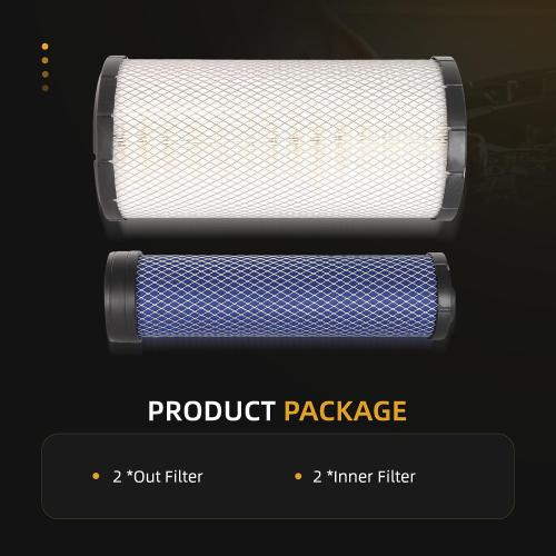 4 Pack Air Filters Fit for Fleetguard AF25557 AF25558 P828889