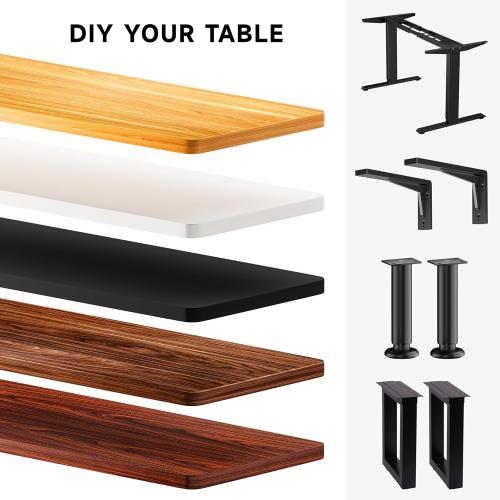 BIZUM Whole-Piece Particle Board Table Top Wood Countertop for Standing Desk DIY, 63x28x1 Inch Walnut Desk Top