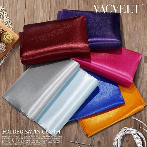 VACVELT Charmeuse Satin Fabric by The Yard, 60 Inch Wide Hunter Green Satin Fabric Shiny & Soft Cloth Fabric, Silky Satin Fabric for Bridal Dress, Wedding Decorations, Crafts, Sewing, Draping (1 Yard)