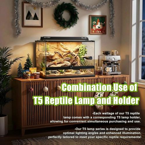 T5 HO UVB 10.0 Reptile Replacement Tube, 39W 34 in Linear Fluorescent Lamp, for Tropical Reptiles