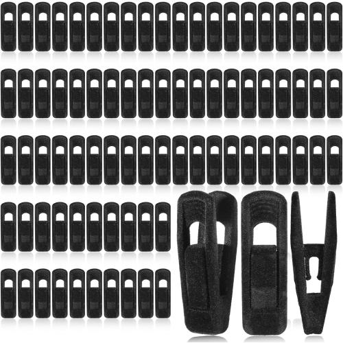 Black Velvet Hangers Clips, 80 Pack Strong Finger Clips Velvet Pants Hanger Velvets Clip Skirt Hanger Clip for Thin Velvets Clothes Suit Hangers