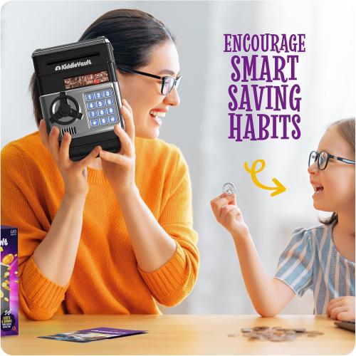 Piggy Bank for Kids - Electronic Money Saving Box w/Code- ATM Safe - Toy Coin Bank - Easter Boys Toys for Age 3, 4, 5, 6, 7, 8, 9 - Birthday Gifts for 8, 9, 10, 11, 12 Year Old Boy and Girl