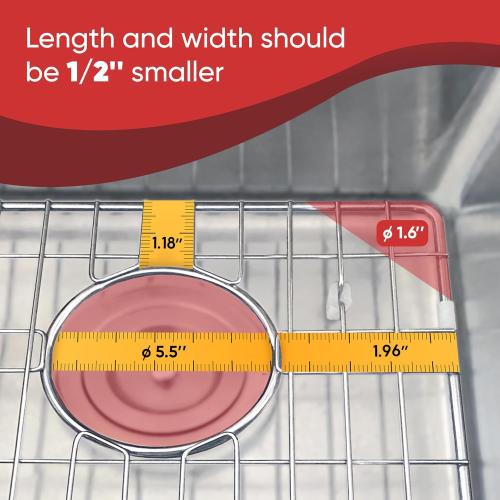 2 Pack Sink Protectors for Kitchen Sink, 14.37'' x 12.5'' Stainless Steel Grate With Rear Drain Hole