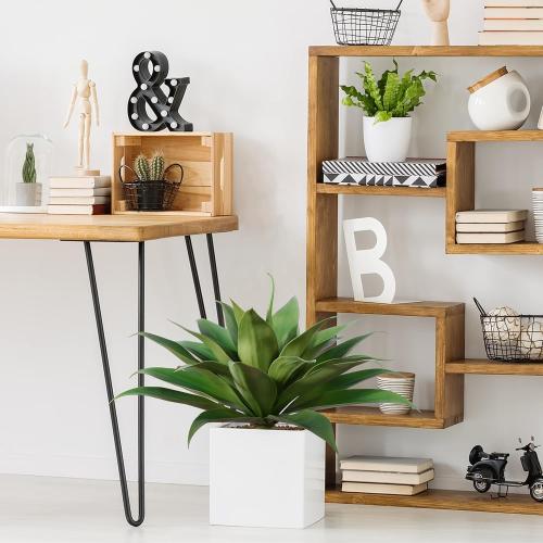 Artificial Plants Fake Agave Succulent Plant  Big Size Faux Succulents Stems for Indoor Outdoor Realistic & Natural Home Decor Plants for Office Housewarming
