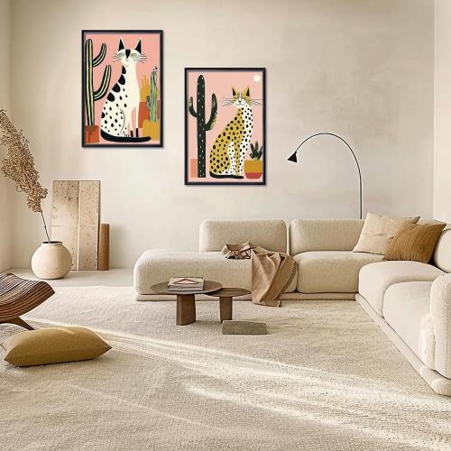 HEART ART 24 x 36 Poster Frame 4 Pack,24x36 Frame without Mat for Horizontal or Vertical Wall Mounting,Black