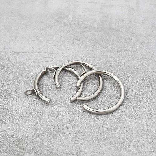 The Lord of the Tools 20Pcs Silver Metal Passing Curtain Pole Rings Curtain C Type Ring for Bay Window Curtain Poles Chrome with Fixed Eye Sliding Eyelet, HP869_M