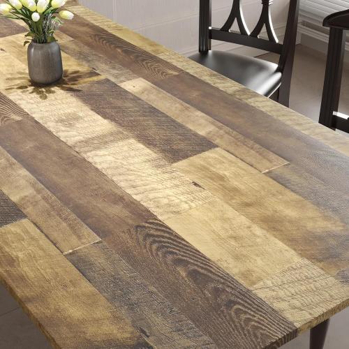 LACHEERY Butcher Block Countertop Contact Paper 160 x 24 Inch Wide Brown Wood Look Contact Paper for Countertops Counter Top Thick Shiplap Wallpaper Wood Grain Peel and Stick Wallpaper for Bathroom