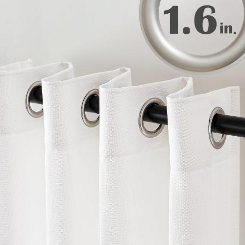 jinchan Linen Textured Curtain 84 Inch Long for Living Room Light Filtering Thermal Insulated Grommet Top Window Drape for Bedroom 52 W x 84 L White 1 Panel