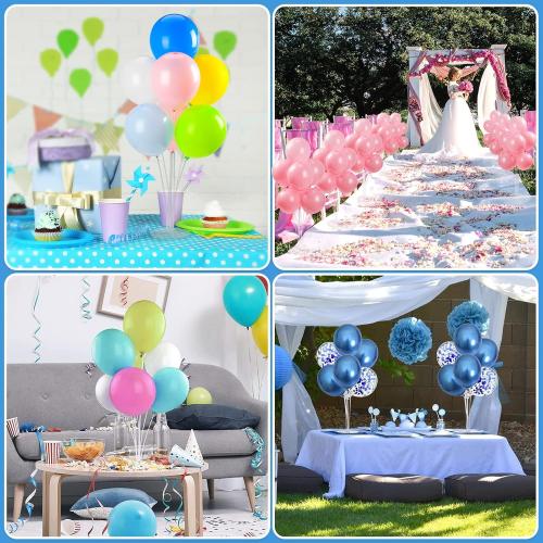 30 Sets Balloon Stand Kits, Balloon Sticks Holder with Base for Table Graduation Birthday Baby Shower Gender Reveal Party Decorations
