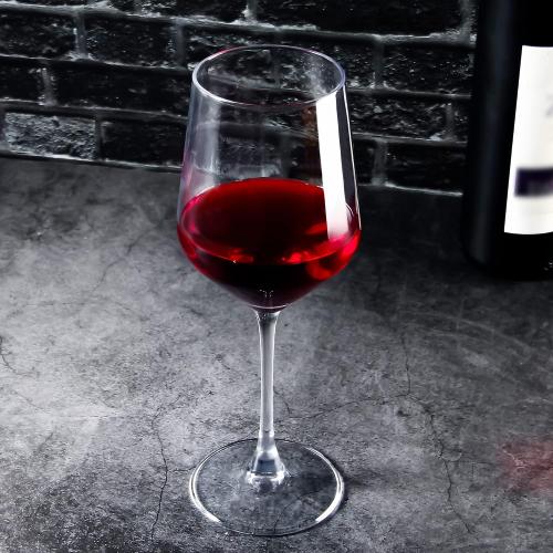 YANGNAY Wine Glasses (Set of 8, 17 Oz), Clear Wine Glasses for Red Wine, Smooth Rim, Dishwasher Safe