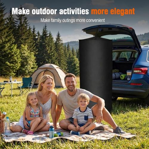 2026 Upgraded Portable Changing Room Tent - Instant Pop Up Privacy Pod with Upgraded Strong Suction Cups for SUV Liftgate, Heavy Duty 300D Fabric for Camping, Shower, Beach and Toilet Stall