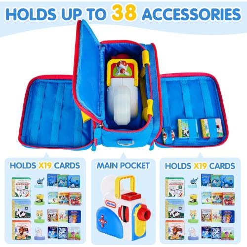 Carrying Case Compatible with Little Tikes Story Dream Machine Books Starter Set,Portable Storage Bag for Story Books and Character with Handle and Shoulder Strap,Case Only