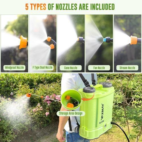 Battery Powered Backpack Sprayer 3.2 Gallon, VAXMAY 80 PSI Electric Garden Sprayer Works with Makita 18V Battery, Weed Lawn Sprayer with Telescopic Wand, 5 Nozzles, 2.0 Ah Battery & Charger Included