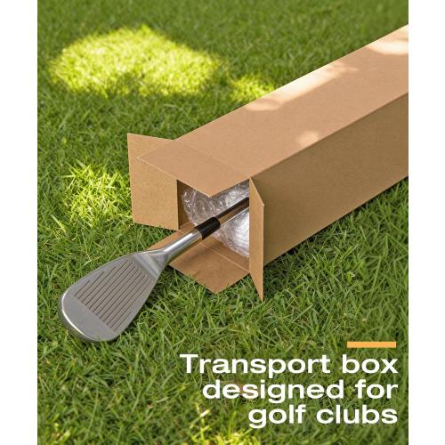 Magicheap 5 Pack Golf Club Shipping Boxes, 48x4x4 Inch Tall Corrugated Cardboard Golf Club Box for Shipping Packaging Moving Mailing