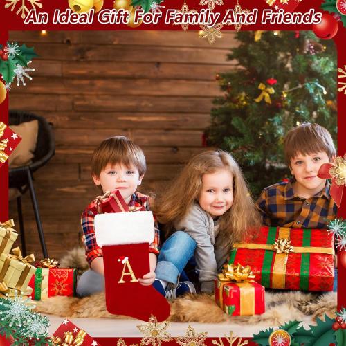 20 Inches Red Velvet with White Super Soft Plush Cuff Christmas Stockings, Xmas Personalized Embroidered Pets Paw Stockings for Family Holiday Decorations and Xmas Tree Fireplace