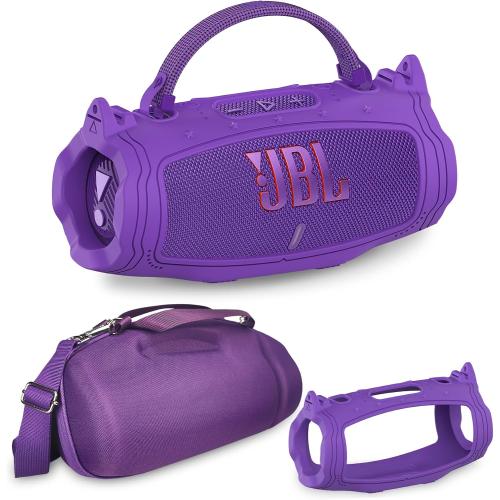 JCHPINE Silicone Cover and Carrying Case for JBL Charge 6 Bluetooth Speaker