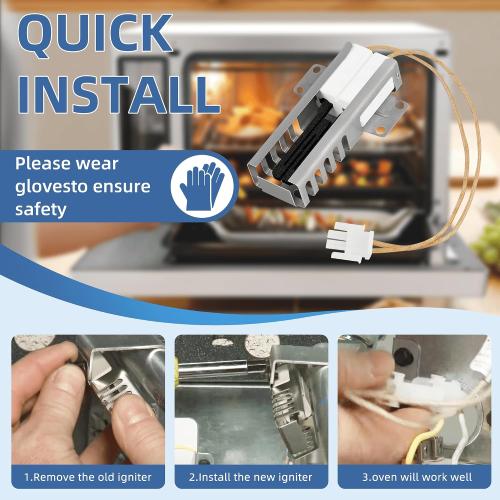 WB13K21 5303935066 WB13T10045 Gas Range Oven Igniter Replacement for GE Kenmore Hotpoint Samsung Gas Oven Igniter, Replaces WB2X9998 IG9998 WB13K10026 Norton 501a by APPLIANCEMATES