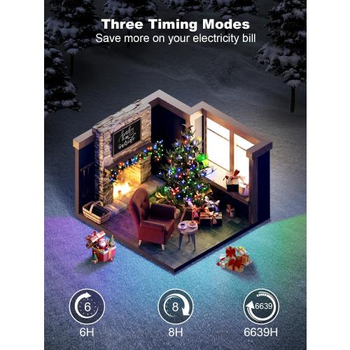 300 LED Color Changing Christmas String Lights, 100FT Warm White Multicolor Outdoor Fairy Lights with Remote, Timer, Memory, 8 Modes, Waterproof Christmas Tree Lights for Bedroom Classroom Patio Party