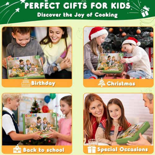 Goodche 16 Pieces Toddler Knife Set- Kids Cooking Sets Real