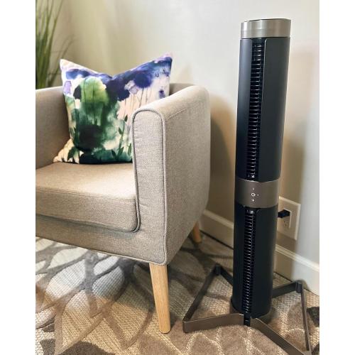 Vornado Airbar 4 Tower Fan and Horizontal Air Circulator with Remote Control, 35-Inch, 3 Speed Settings, Multi-Directional Airflow, Touch Control, Versatile Cooling Power, Magnetic Base, Black