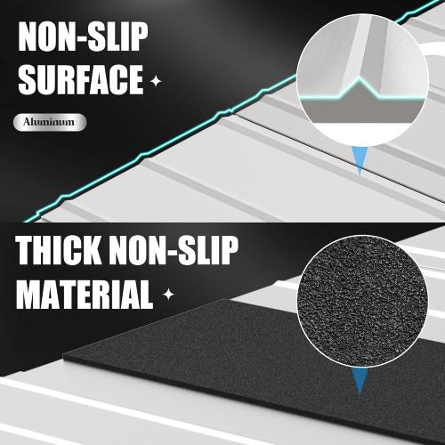 1 Rise Threshold Ramp, Aluminum Door Entry Ramp for Wheelchairs, 800lbs Load Capacity, Adjustable Temporary or Permanent Ramps for Scooters, Walkers, Canes, Crutches…