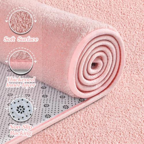 Size 6x9 Large  Color Pink Area Rugs for Living Room Bedroom, 6x9 Feet Pink Rug, Minimalist Modern Shag Rug, Soft Thick Comfy Memory Foam Indoor Carpet, Non-Slip Washable Rug for Boys Girls Dorm Nursery Room Home Decor