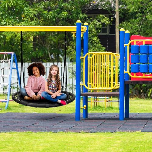 Sorbus Saucer Tree Swing -Kids Outdoor Disc Round Swing - 40 Heavy Duty 220lbs Seat- Easy Install Flying Saucer Web CircleSwing- Perfect for Gift,Playground, Birthday, Xmas, Indoor Outdoor TireSwing
