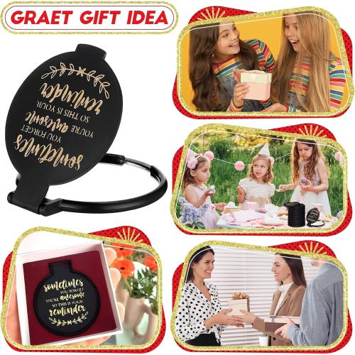 Set of  48 Pcs Mini Pocket Compact Mirrors Bulk, Sometimes You Forget Your Awesome, Inspirational Gifts for Coworker Employee Guest Positive Affirmation, Small Gifts Bulk for Women, Guests, Christmas